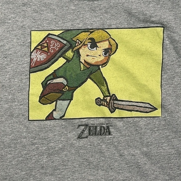 ZELDA Unisex Gray Graphic T-Shirt XL - Picture 3 of 4